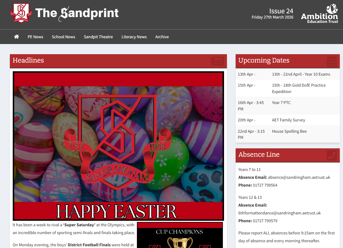 Sandprint 27th March 2026