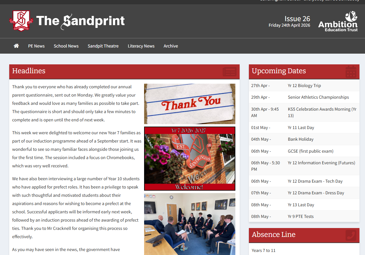 Sandprint 24th April 2026